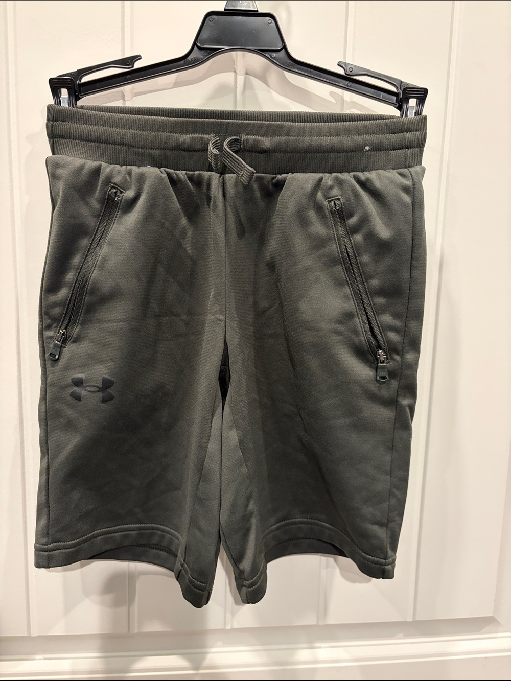 Under Armour Olive Green Athletic Zip-Pocket Shorts